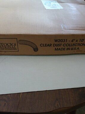 Dust Collection Hose - W2031 - 4" x 10' Clear Hose - Woodstock International Inc